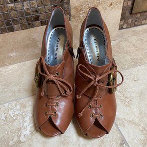 Gianni Bini Leather Stiletto Booties